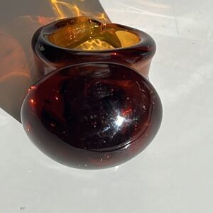 Hand Blown Glass Ring Size 7 - 7.25